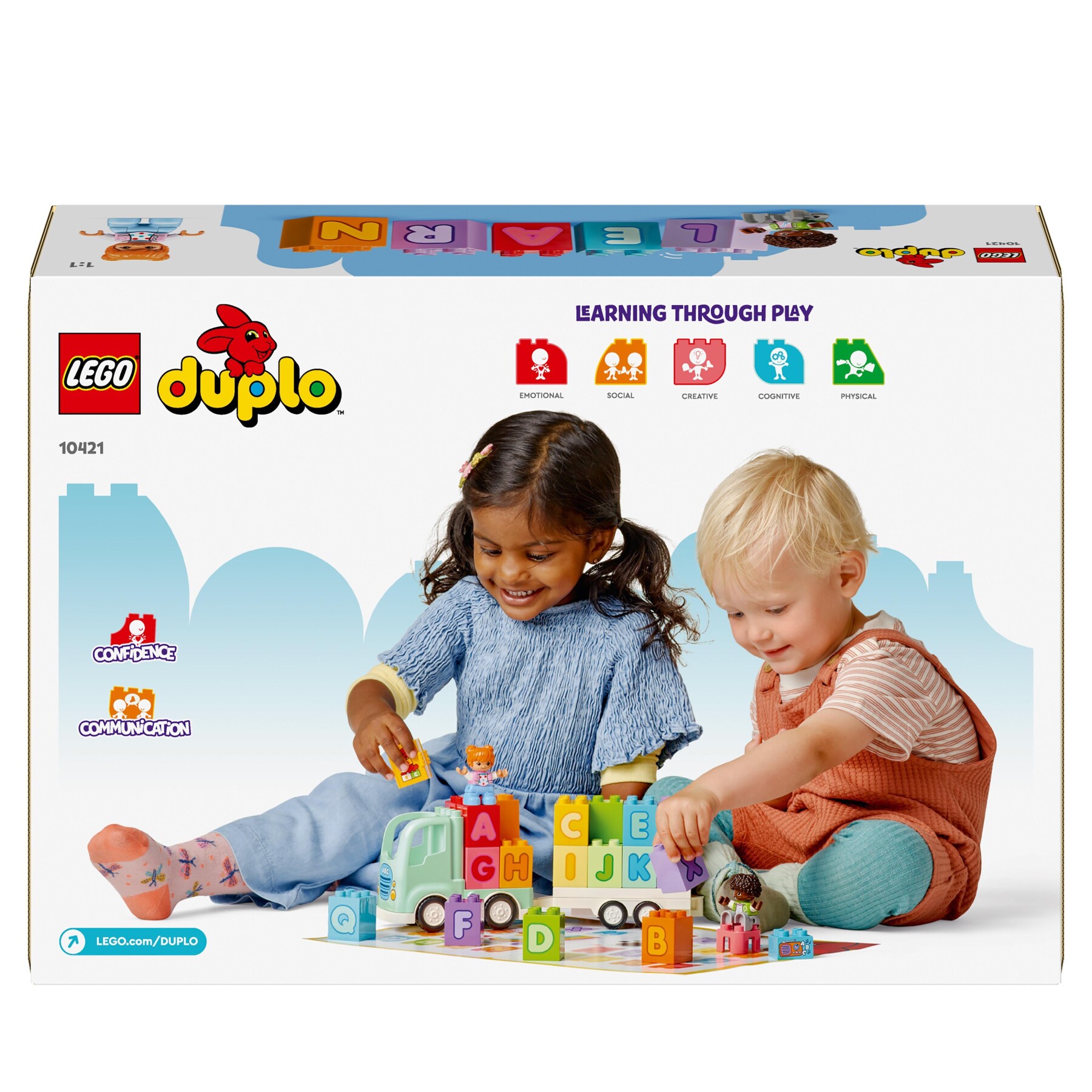 Lego duplo 10421 il camioncino dell’alfabeto, giochi educativi per bambini 2+ anni con camion giocattolo e mattoncini abc - LEGO DUPLO