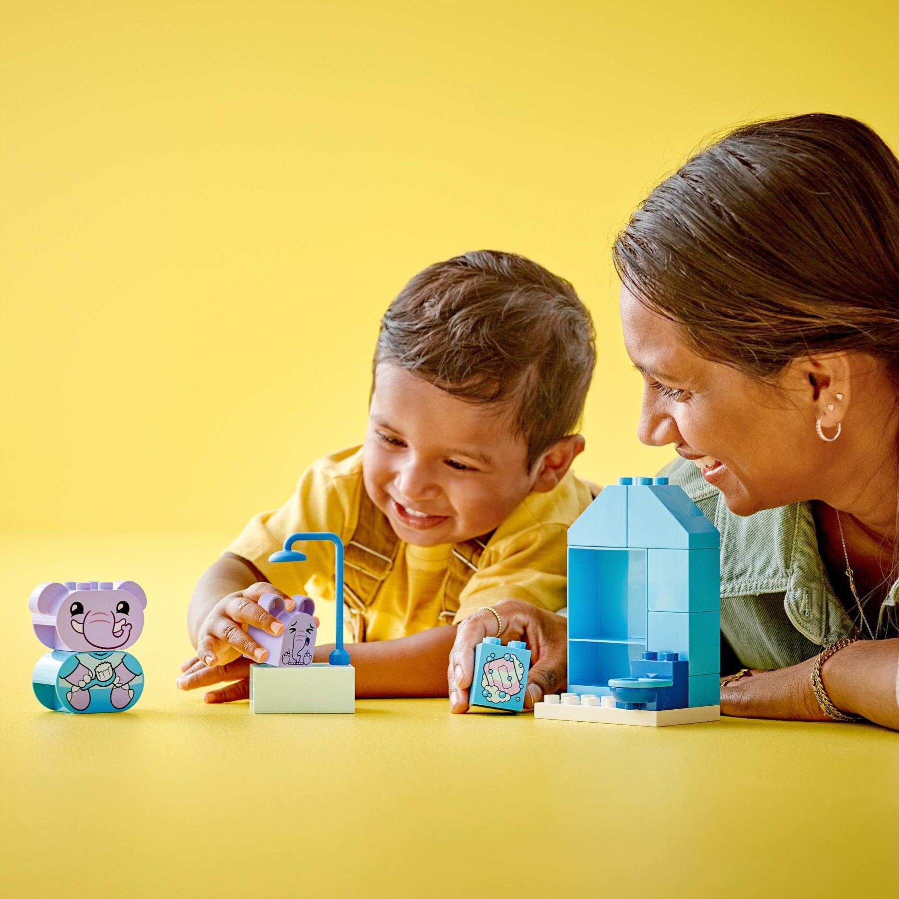 Lego duplo 10413 attività quotidiane: il bagnetto, giochi per bambini da 1.5 anni, playset didattico con 2 elefanti giocattolo - LEGO DUPLO