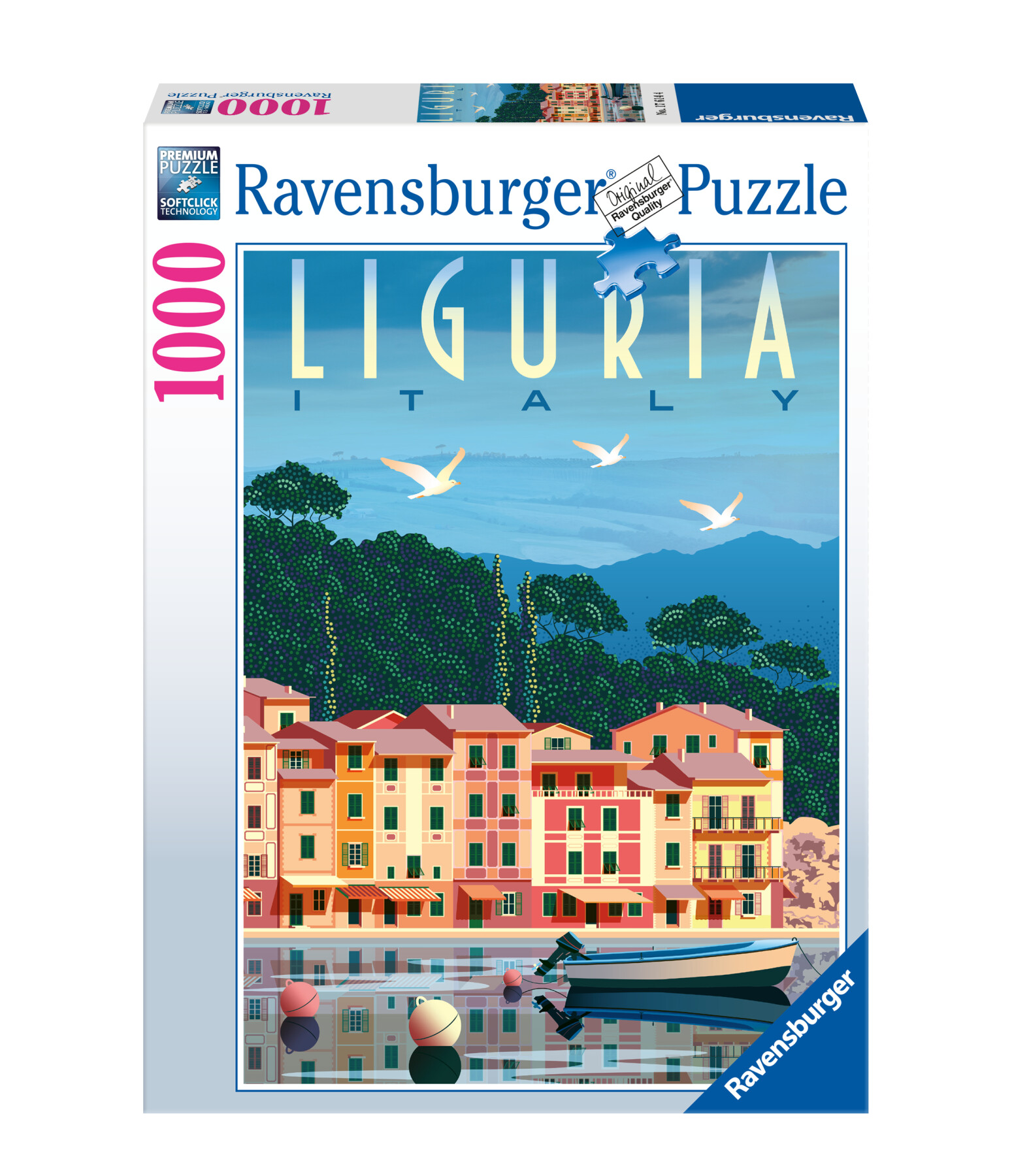 Ravensburger - puzzle cartolina dalla liguria, 1000 pezzi, puzzle adulti - RAVENSBURGER