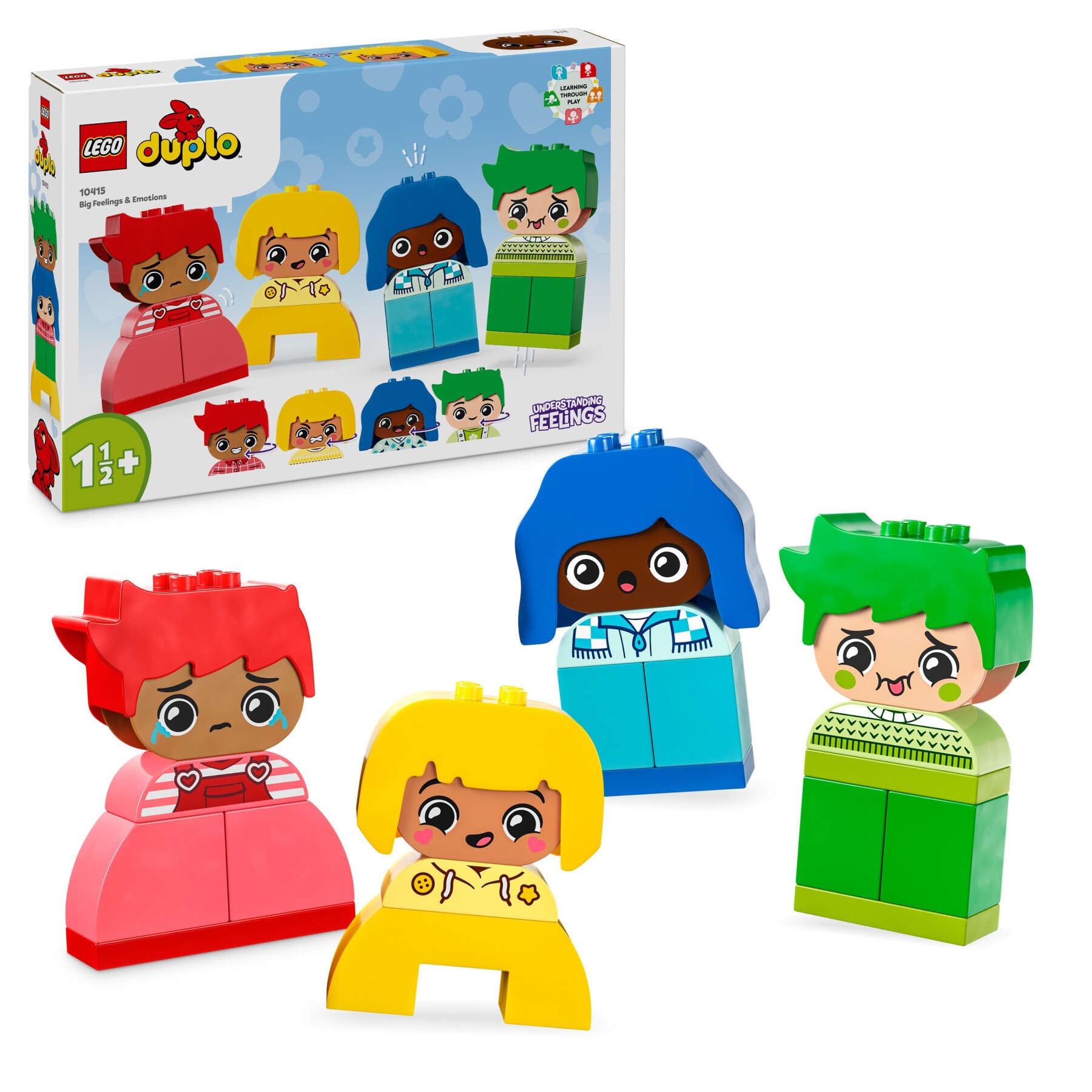 Lego duplo 10415 forti sentimenti ed emozioni, giochi per bambini da 1.5 anni impilabili con 23 mattoncini e 4 personaggi - LEGO DUPLO