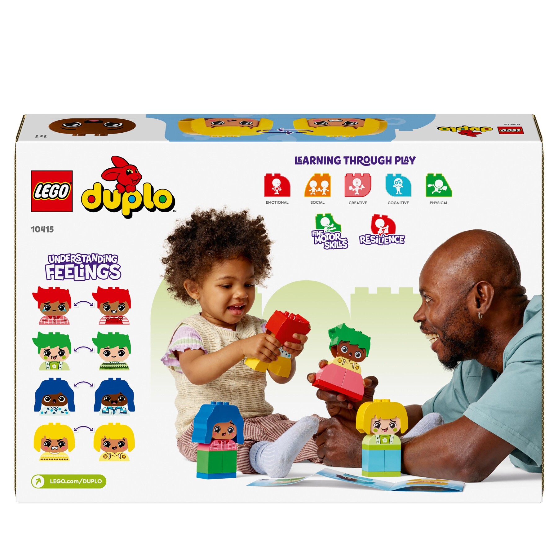 Lego duplo 10415 forti sentimenti ed emozioni, giochi per bambini da 1.5 anni impilabili con 23 mattoncini e 4 personaggi - LEGO DUPLO