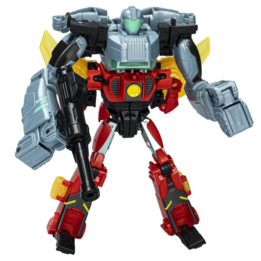 Transformers earthspark, cyber-combiner, action figure robot di twitch terrestre e robby malto - Transformers