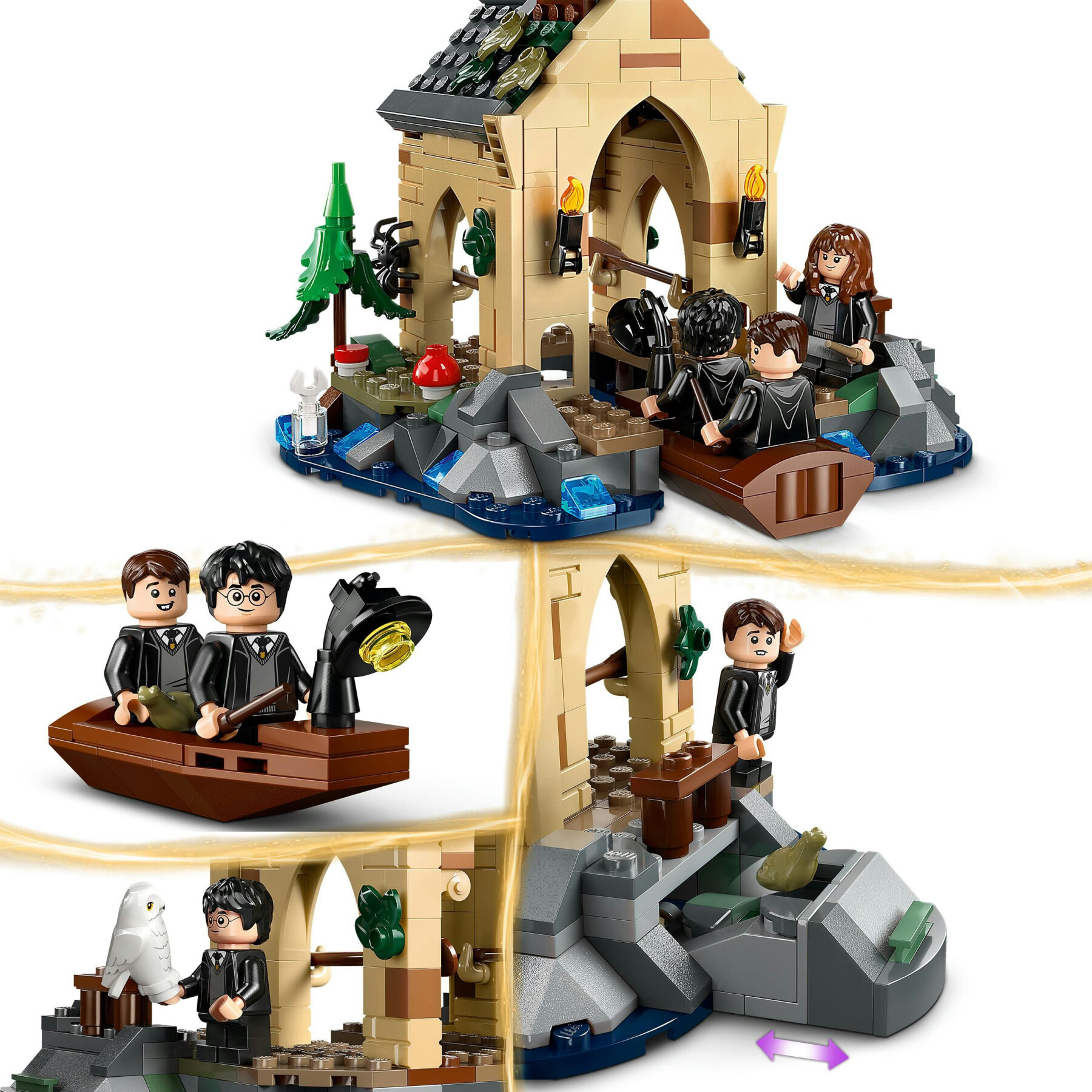 Lego harry potter 76426 la rimessa per le barche del castello di hogwarts, gioco per bambini di 8+ anni con 5 minifigure - Harry Potter, LEGO® Harry Potter™
