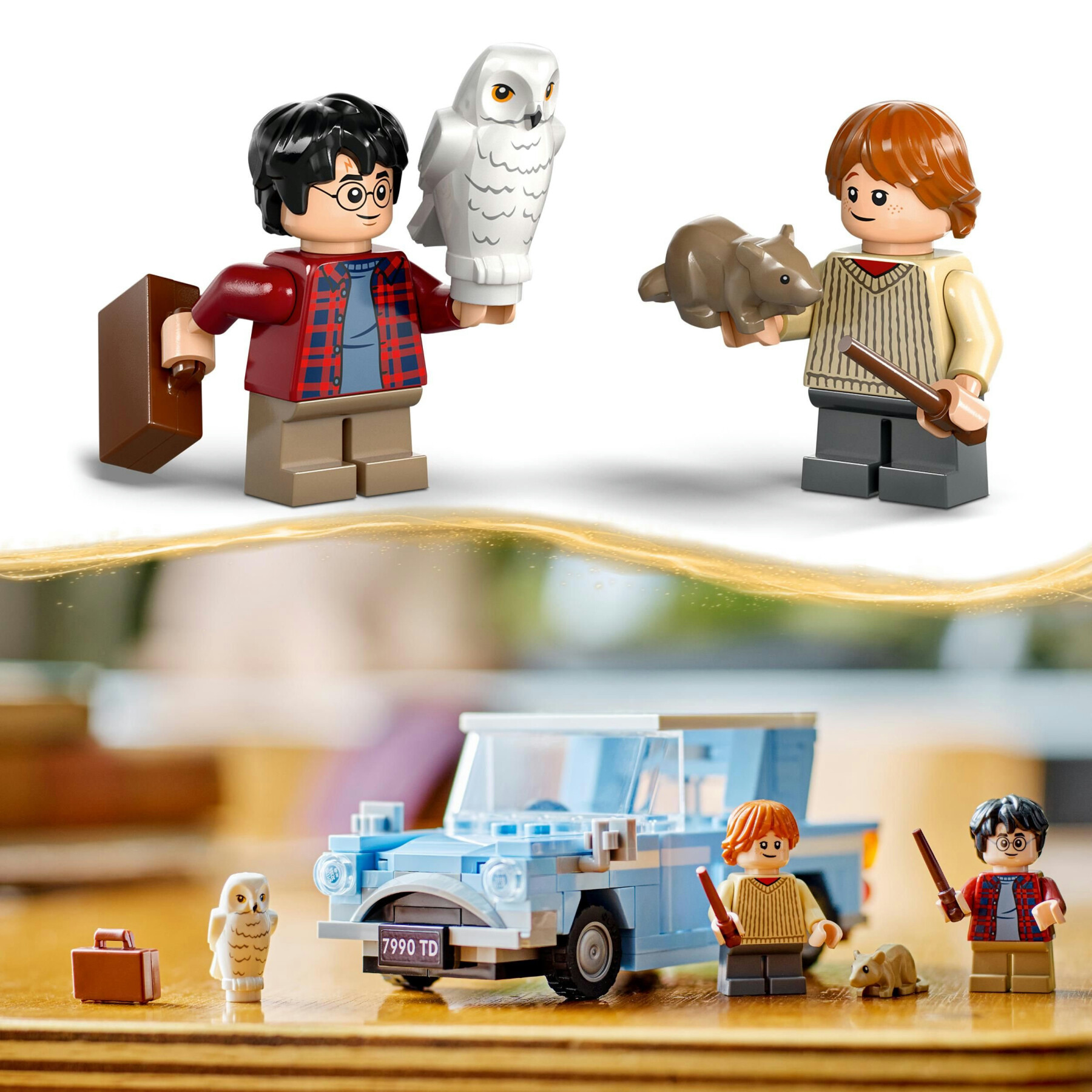 Lego harry potter 76424 ford anglia volante, modellino di macchina giocattolo da costruire, giochi bambini 7+ con minifigure - Harry Potter, LEGO® Harry Potter™