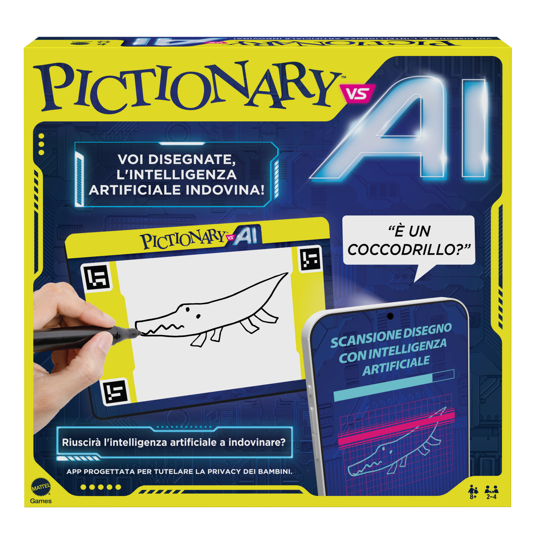 Pictionary vs. ai - la nuova versione di pictionary con l'intelligenza artificiale, i giocatori disegnano e l'ia indovina - MATTEL GAMES