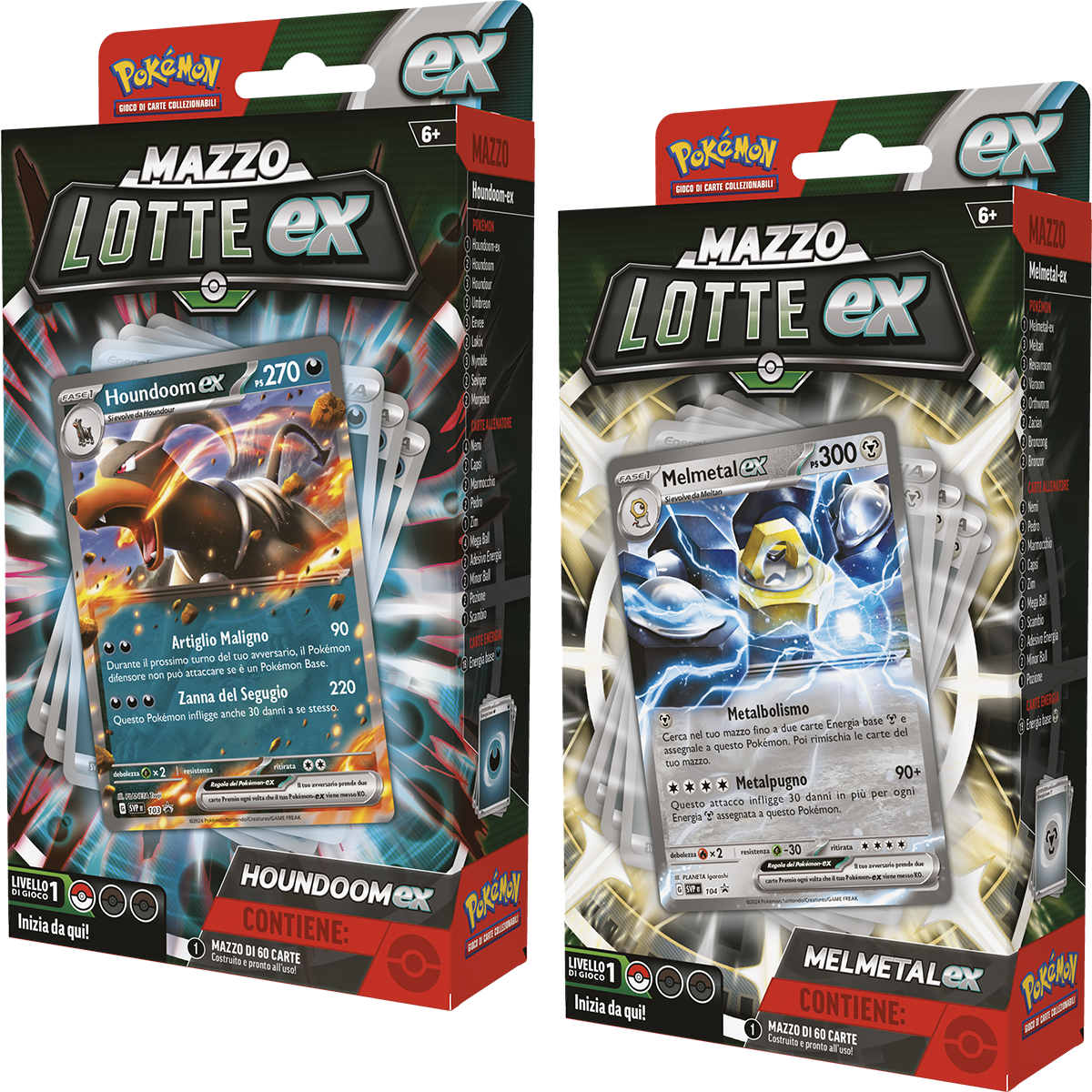 Pokémon mazzi lotte ex melmetal-ex e houndoom-ex - POKEMON