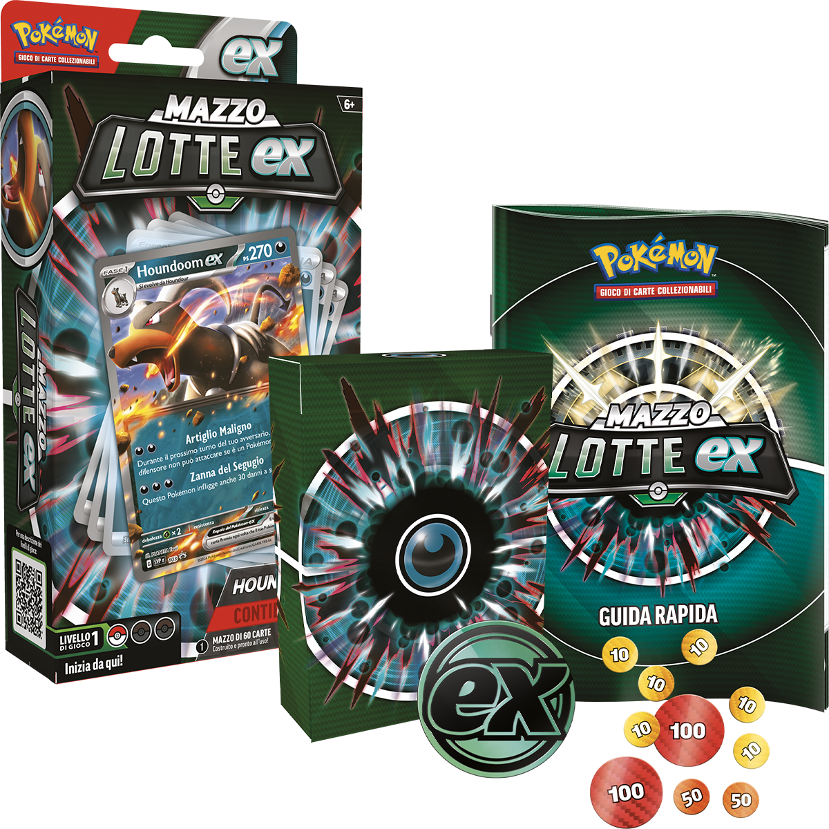 Pokémon mazzi lotte ex melmetal-ex e houndoom-ex - POKEMON