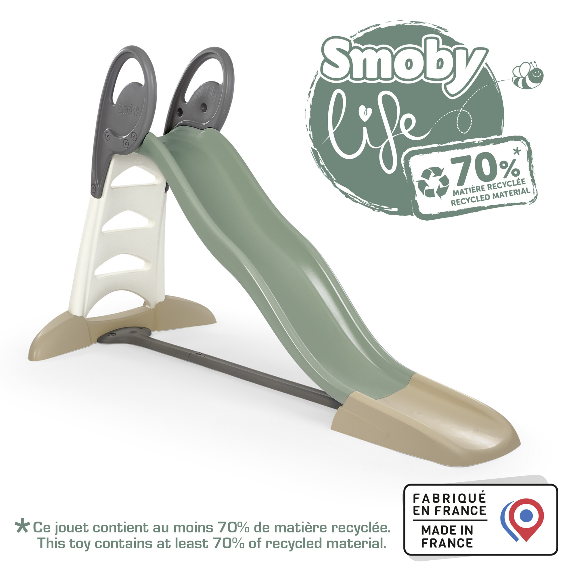 Scivolo smoby xl green per bambini dai 3 anni made in france - SMOBY