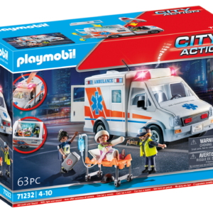 Playmobil 71232 ambulanza us con luci e suoni giocattolo per bambini dai 4 anni - Playmobil