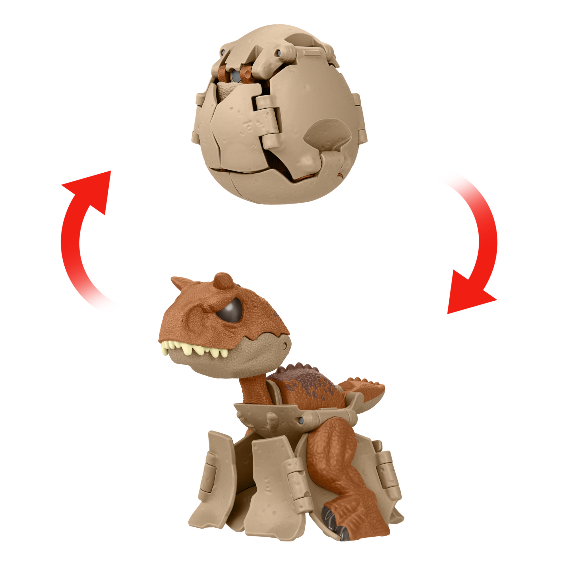 Jurassic world fierce changers - personaggi hidden hatchers, uovo giocattolo 2 in 1 trasformabile in dinosauro - Jurassic World