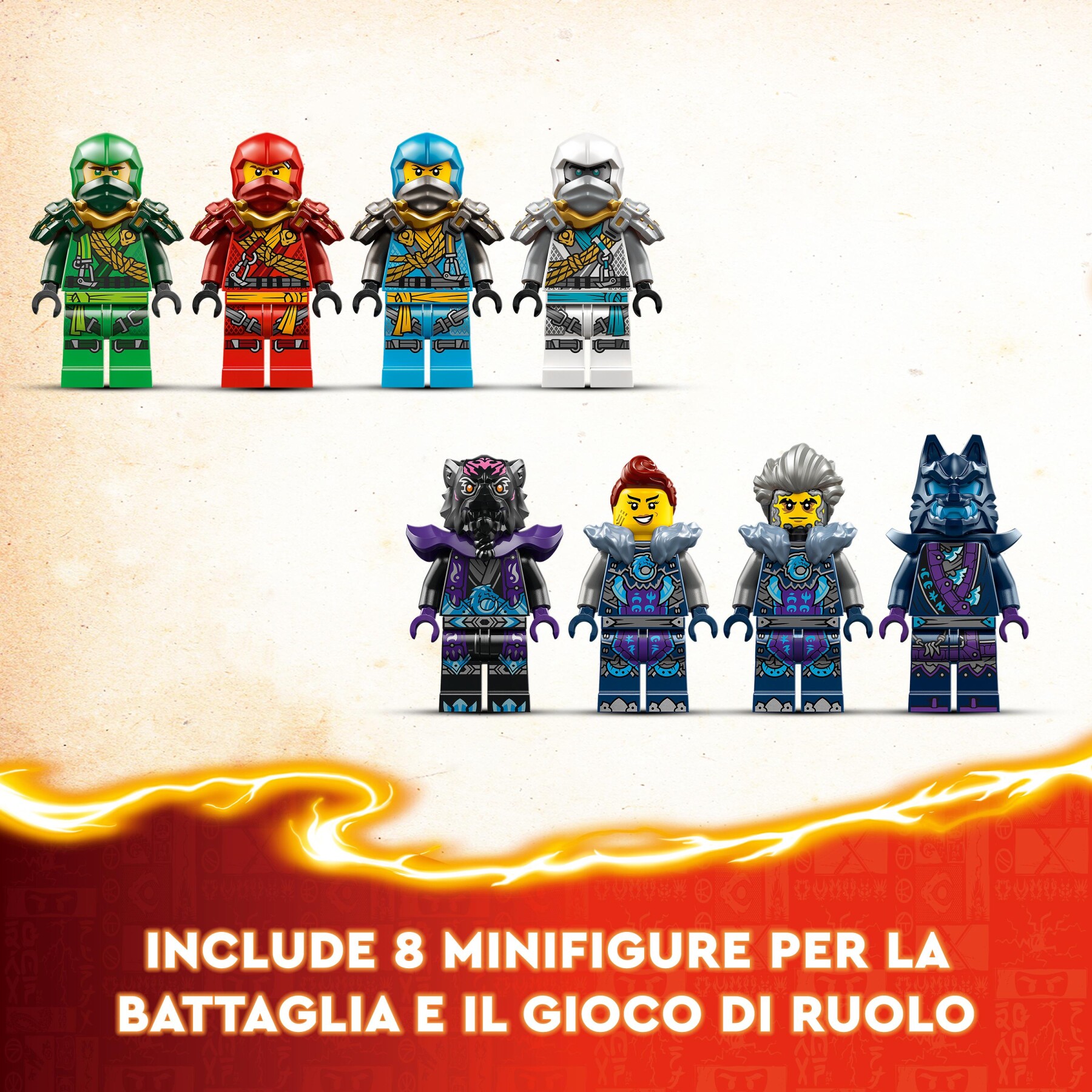 Lego ninjago 71813 dojo delle ombre maschera di lupo, giochi per bambini 9+, casa giocattolo da costruire, minifigure di kai - LEGO NINJAGO