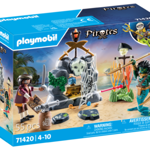 Playmobil 71420 nascondiglio del tesoro pirata per bambini dai 4 anni - Playmobil