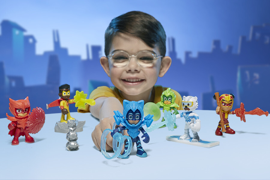Pj masks - super pigiamini, la squadra di power heroes, action figure per bambini e bambine in età prescolare - PJ MASKS