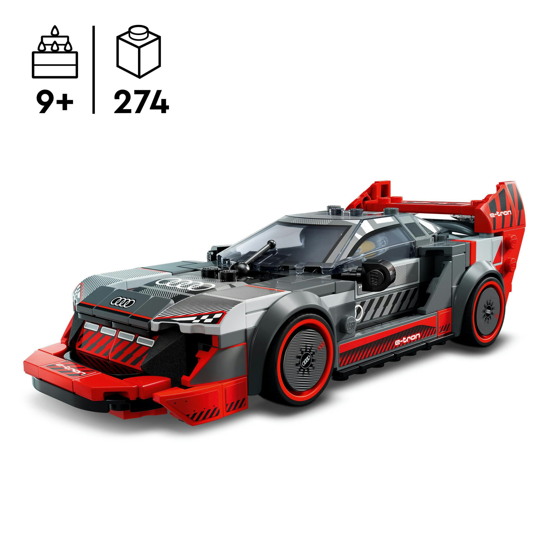 Lego speed champions 76921 auto da corsa audi s1 e-tron quattro, modellino da costruire di macchina giocattolo per bambini 9+ - LEGO SPEED CHAMPIONS