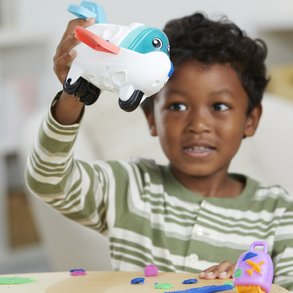 Play-doh, il mio primo aeroplano esploratore, starter set per attività manuali, per bambini e bambine - PLAY-DOH