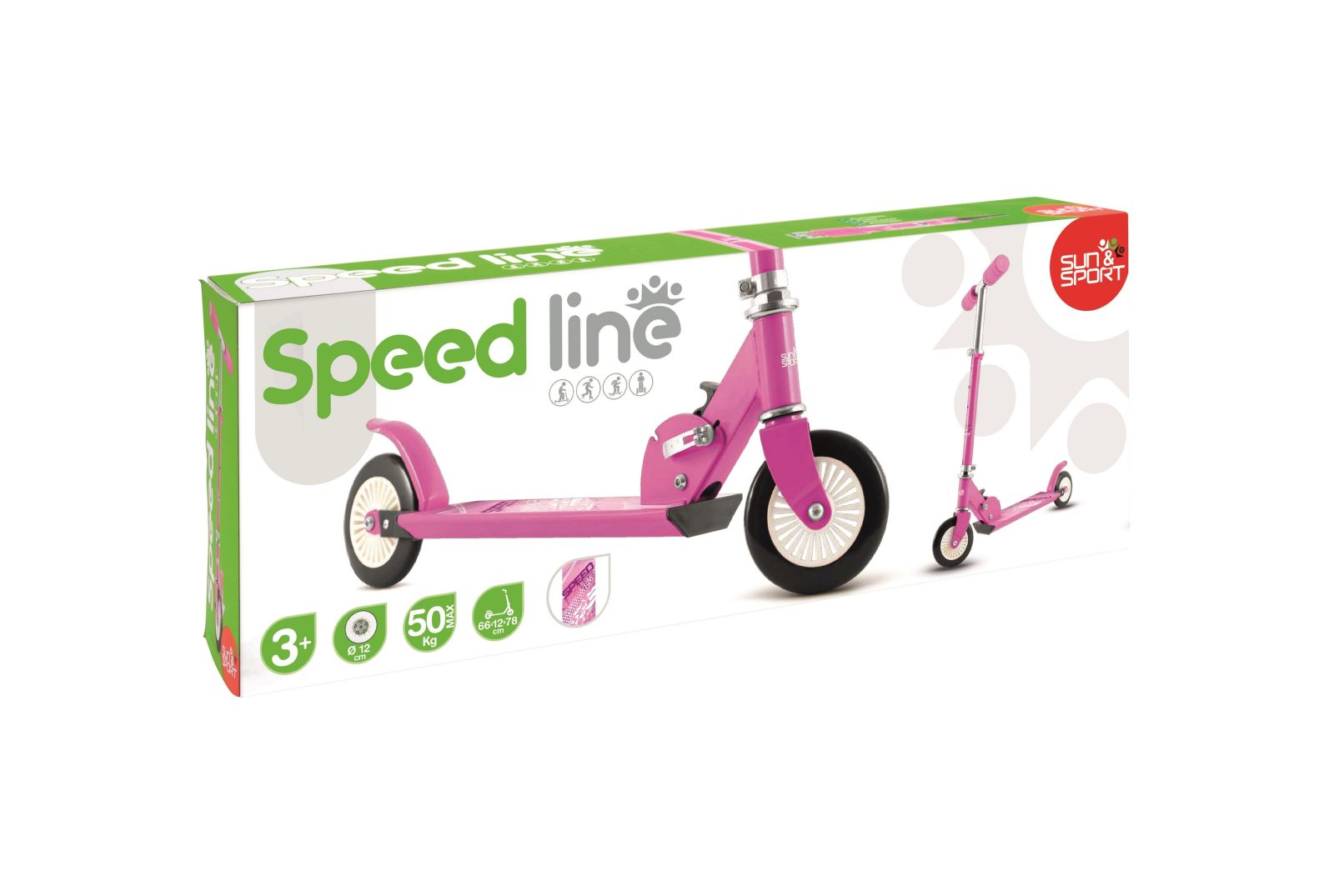Monopattino speed line – ruote 120 mm - disponibile in 2 colori - SUN&SPORT