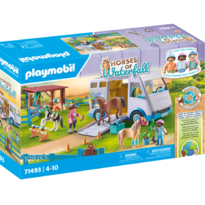 Playmobil horse of waterfall 71493  trasporto cavalli e stalla per bambini dai 4 anni - Playmobil