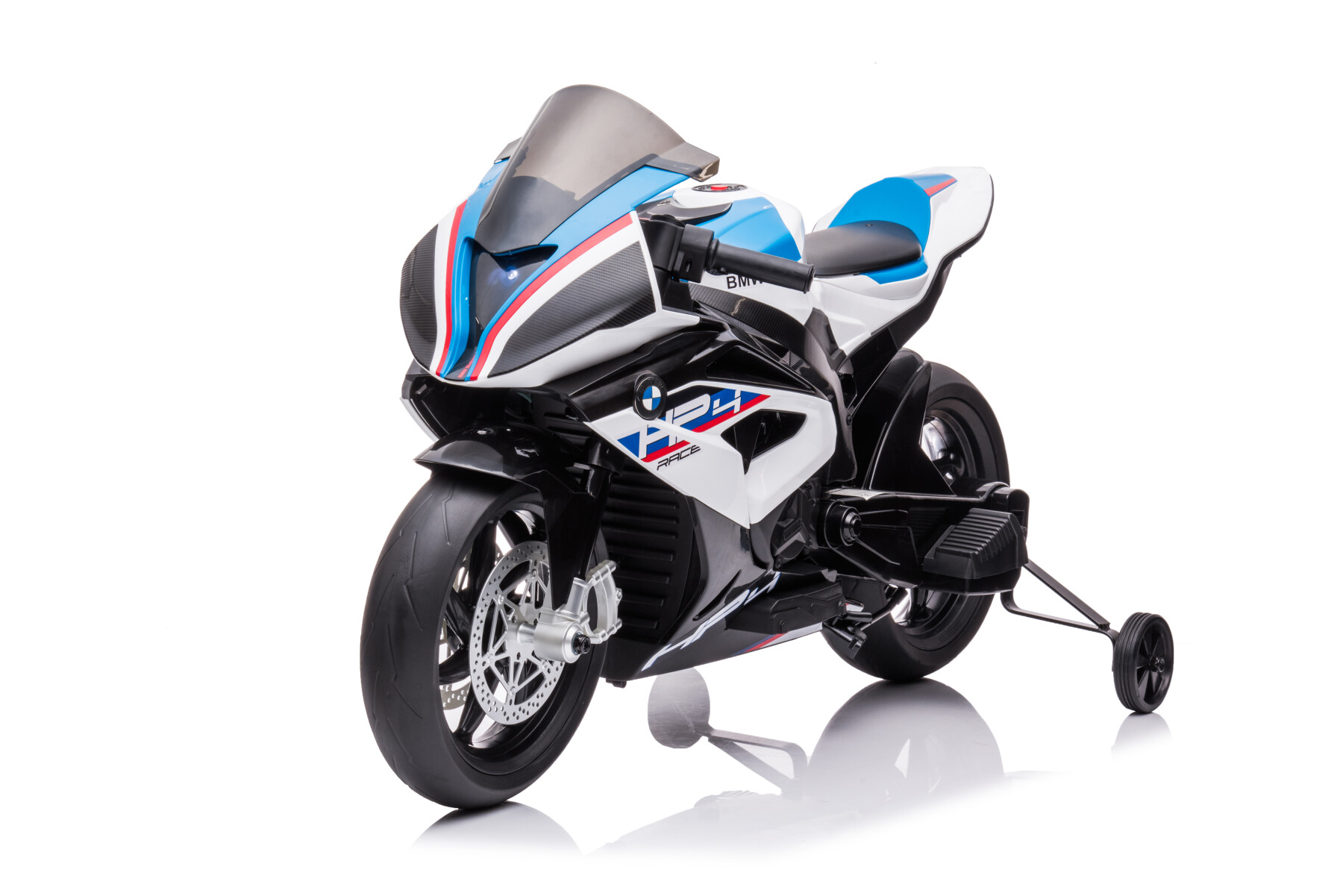Moto bmw hp4 12v 7 ah moto elettrica colore bianca - 