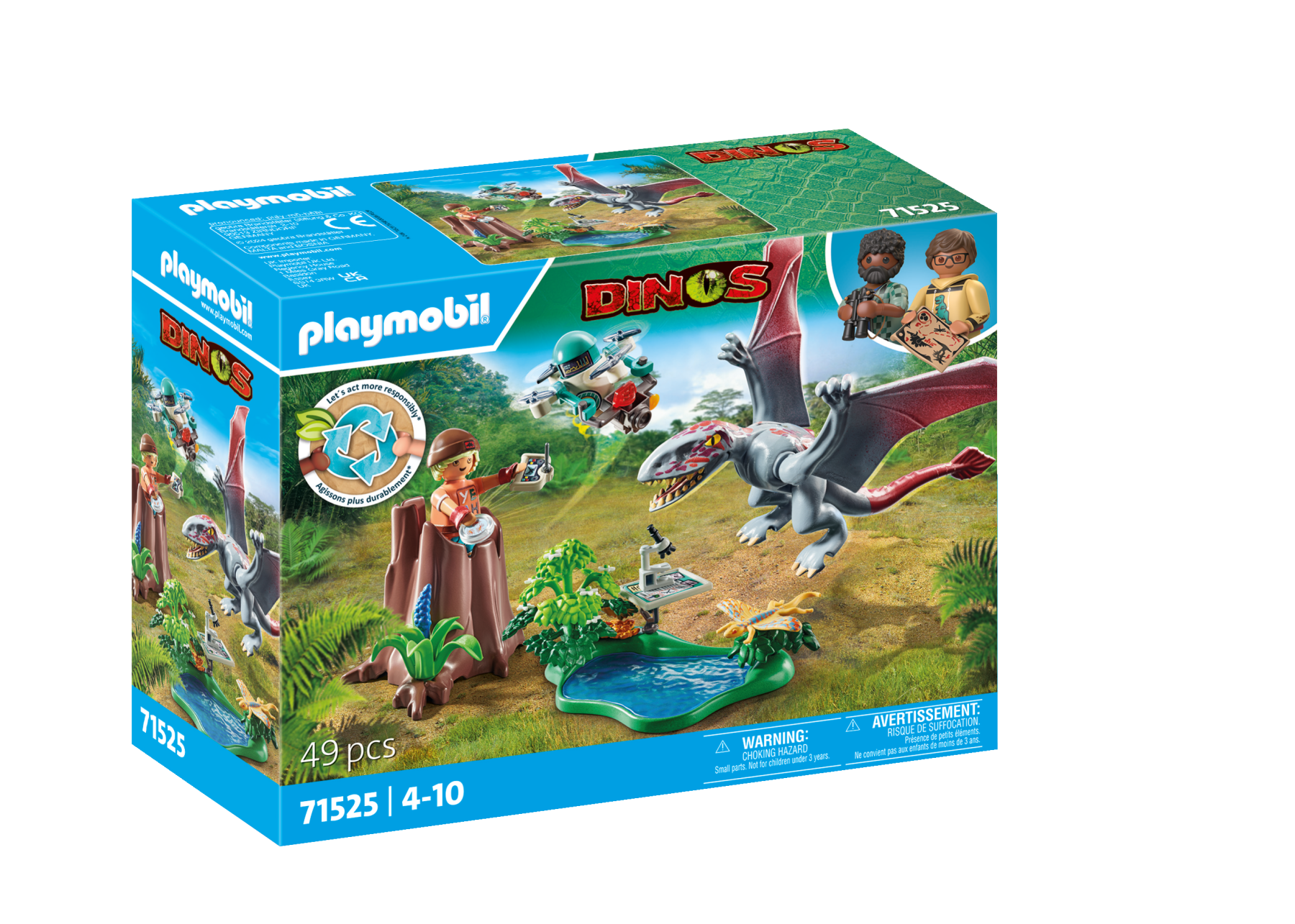 Playmobil dinos 71525 alla ricerca del dimorphodon per bambini dai 4 anni - Playmobil