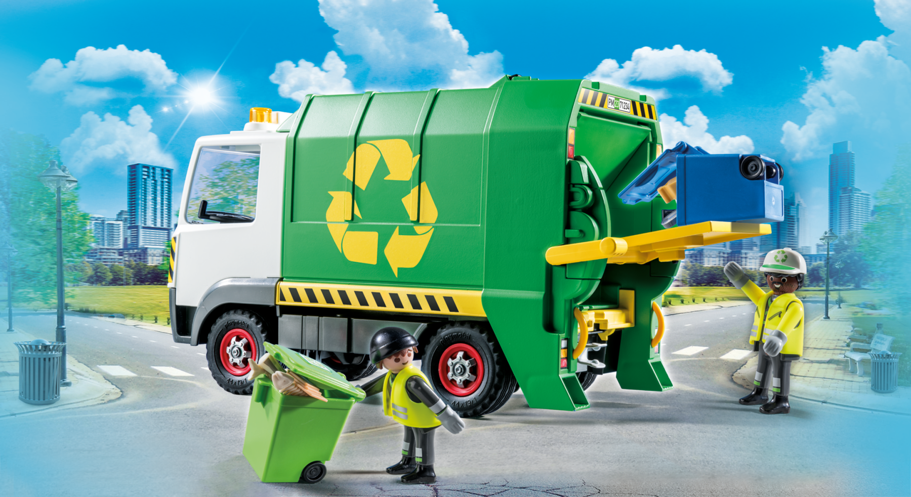 Playmobil 71234 camion smaltimento rifiuti per bambini dai 4 anni - Playmobil