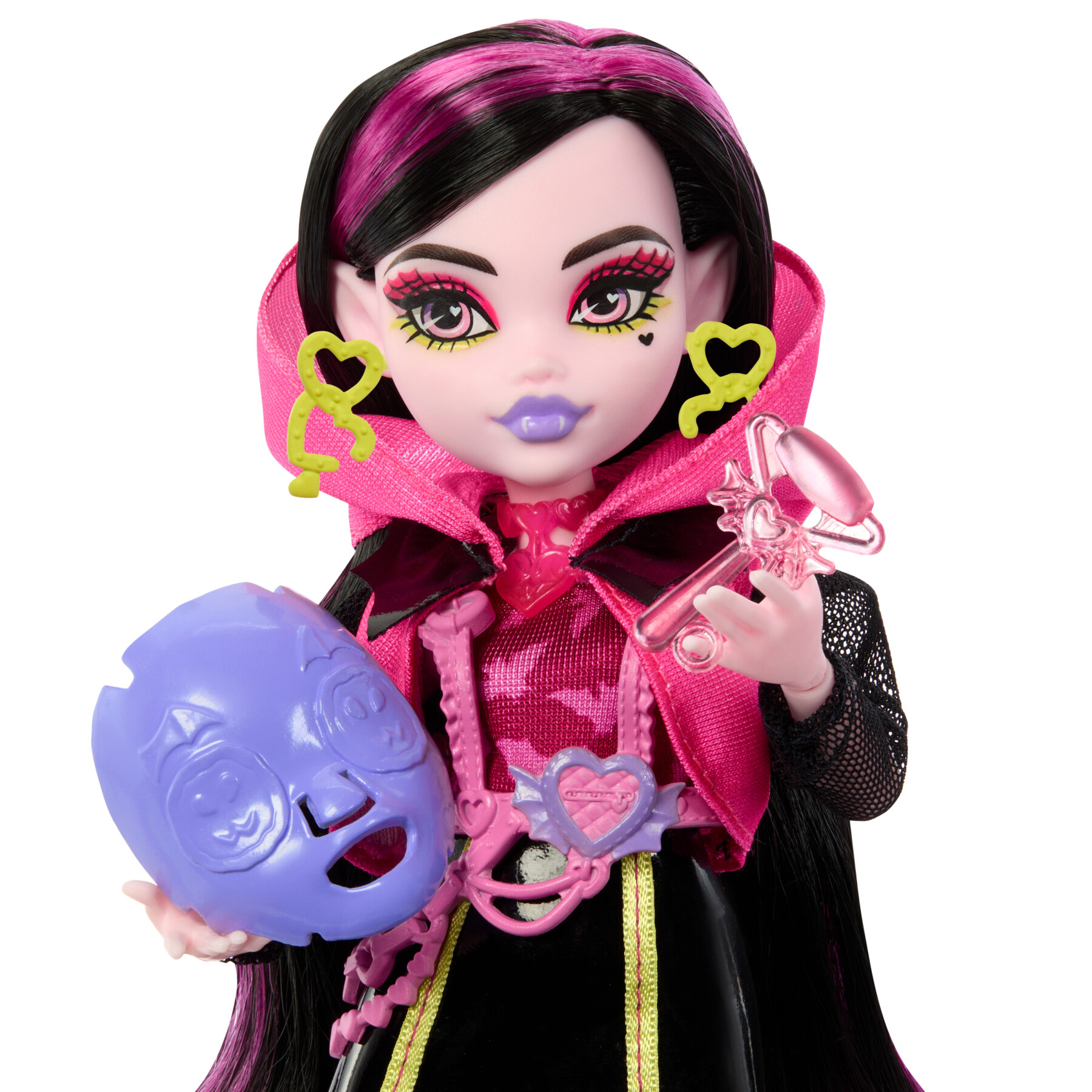 Monster high - segreti da brivido neon frights draculaura, playset con bambola, abiti e armadietto per i look - Monster High