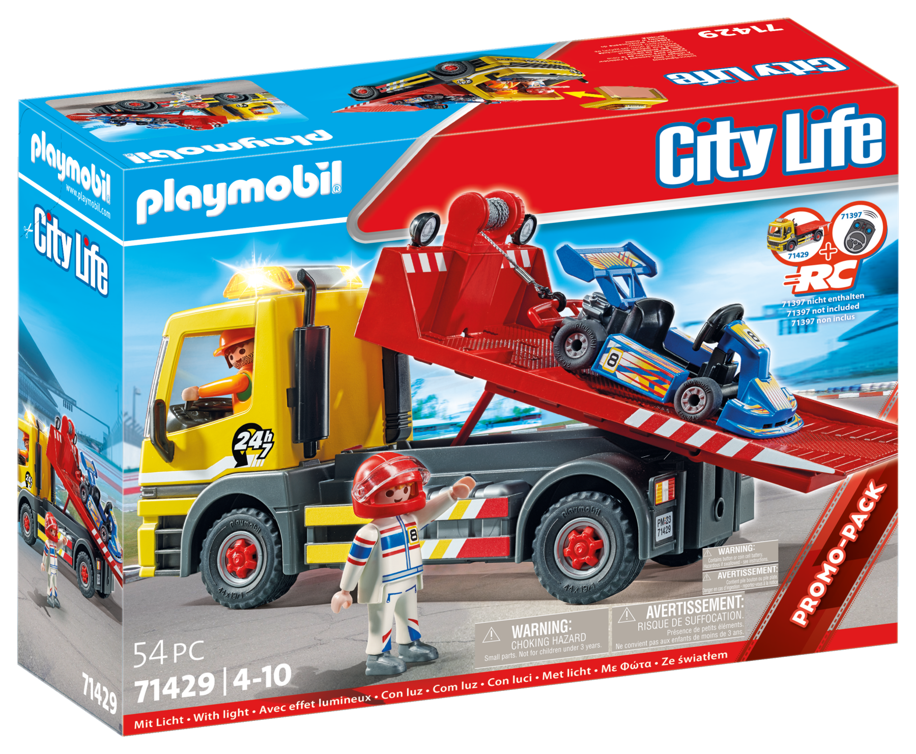 Playmobil 71429 carro attrezzi con go-kart per bambini dai 4 anni - Playmobil