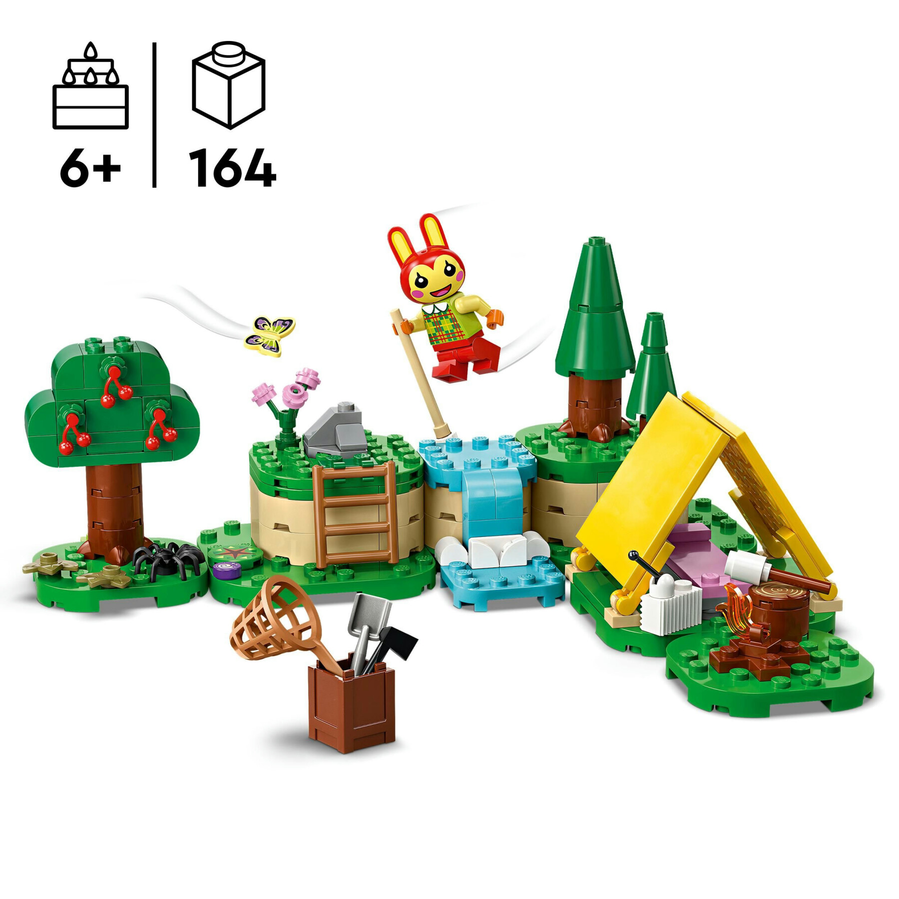 Lego animal crossing 77047 bonny in campeggio, giochi creativi per bambini 6+ con coniglietto giocattolo e tenda da costruire - Lego Animal Crossing