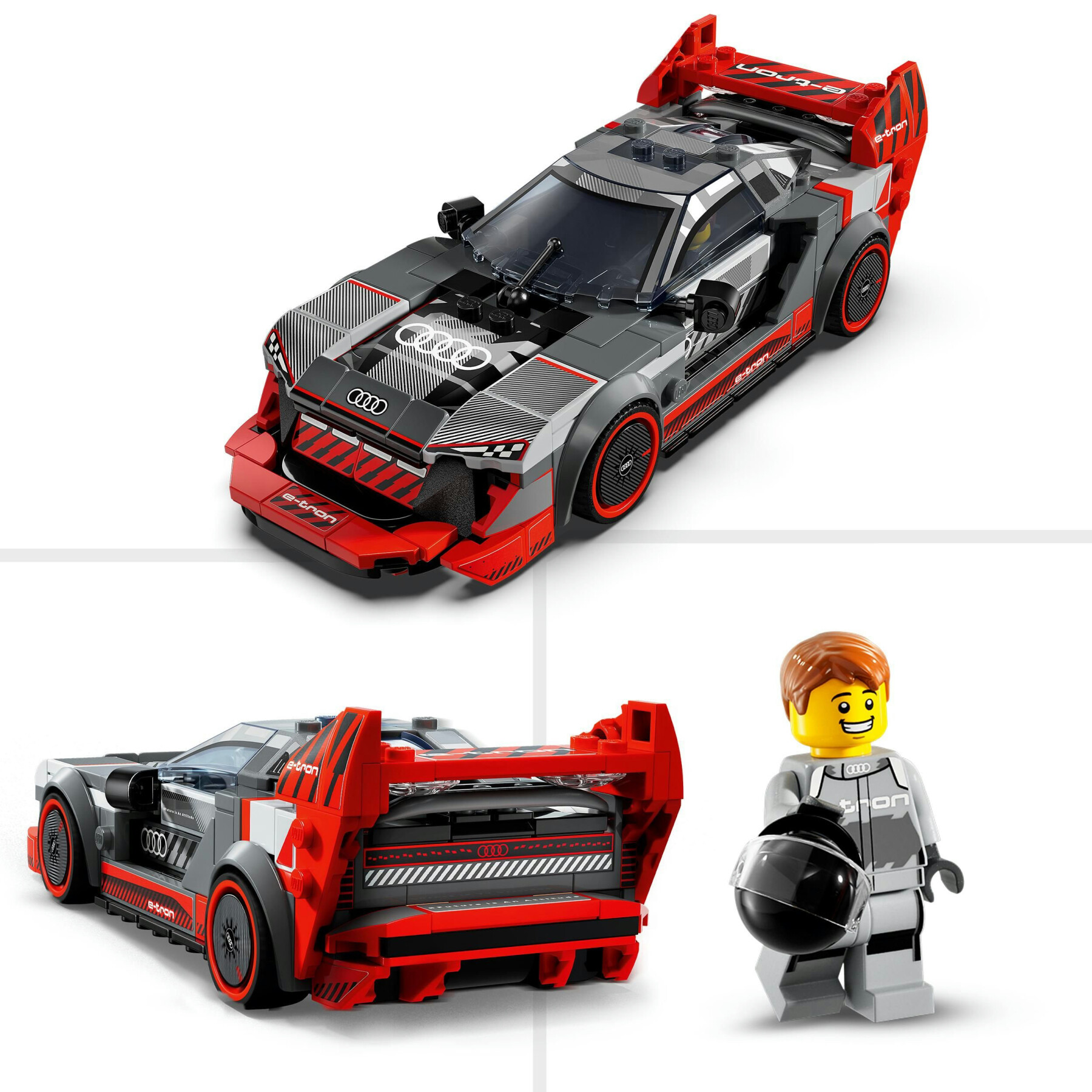 Lego speed champions 76921 auto da corsa audi s1 e-tron quattro, modellino da costruire di macchina giocattolo per bambini 9+ - LEGO SPEED CHAMPIONS