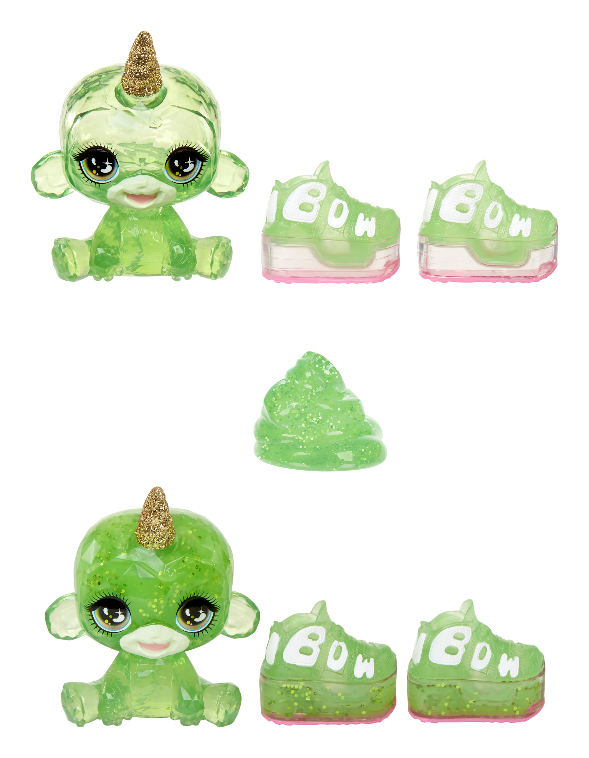 Rainbow high fashion doll con slime  & cucciolo – jade (verde) - bambola scintillante da 28 cm con slime, animale magico e accessori alla moda - Rainbow High