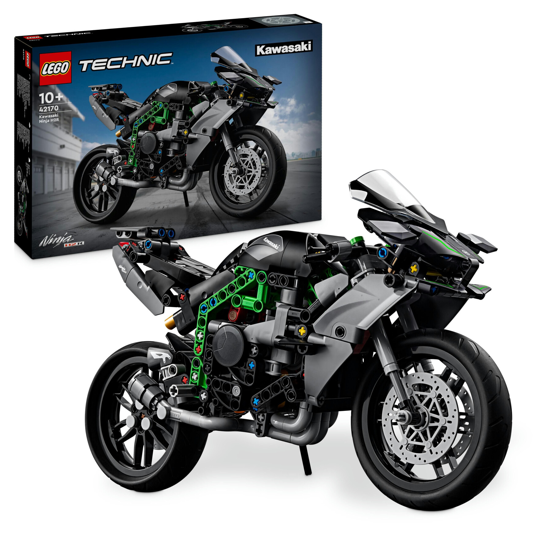 Lego technic 42170 motocicletta kawasaki ninja h2r, giochi per bambini 10+, modellino di moto giocattolo in scala da costruire - LEGO TECHNIC