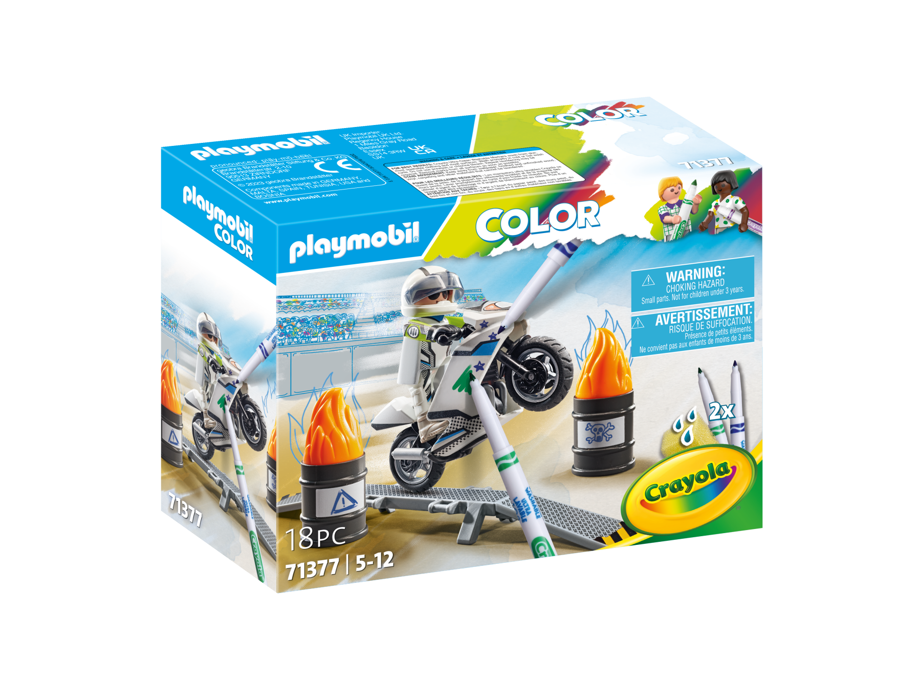 Playmobil color 71377 : moto da corsa per bambini dai 4 anni - Playmobil