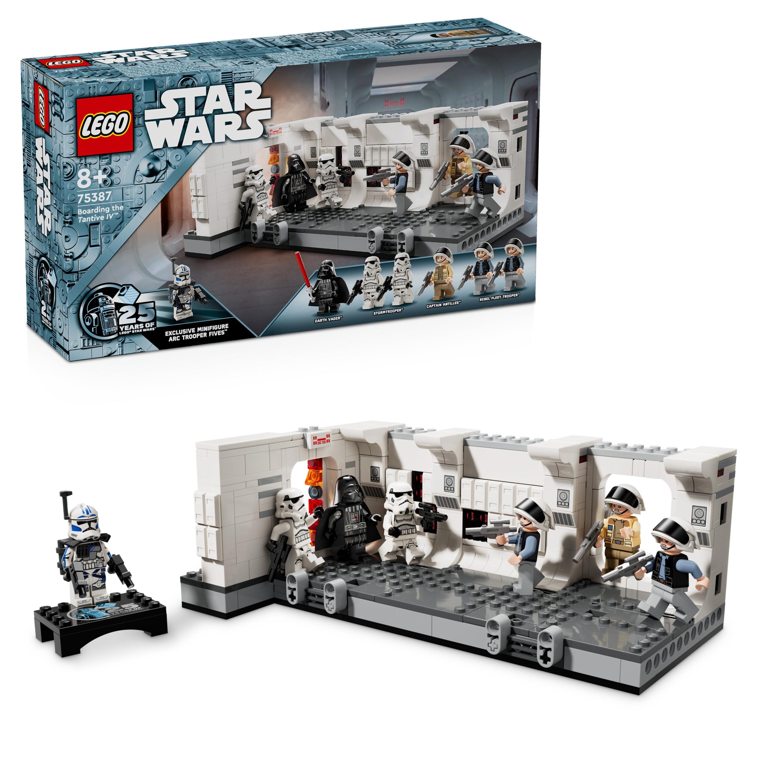 Lego star wars 75387 imbarco sulla tantive iv, giochi bambini 8+, scena nell'astronave giocattolo da costruire con minifigure - LEGO® Star Wars™, Star Wars