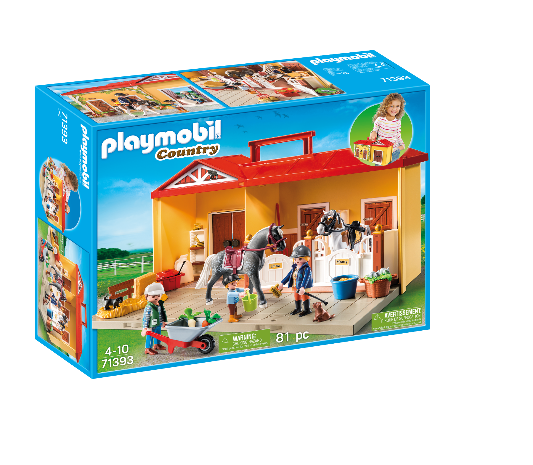 Playmobil country 71393 maneggio portatile per bambini dai 4 anni - Playmobil