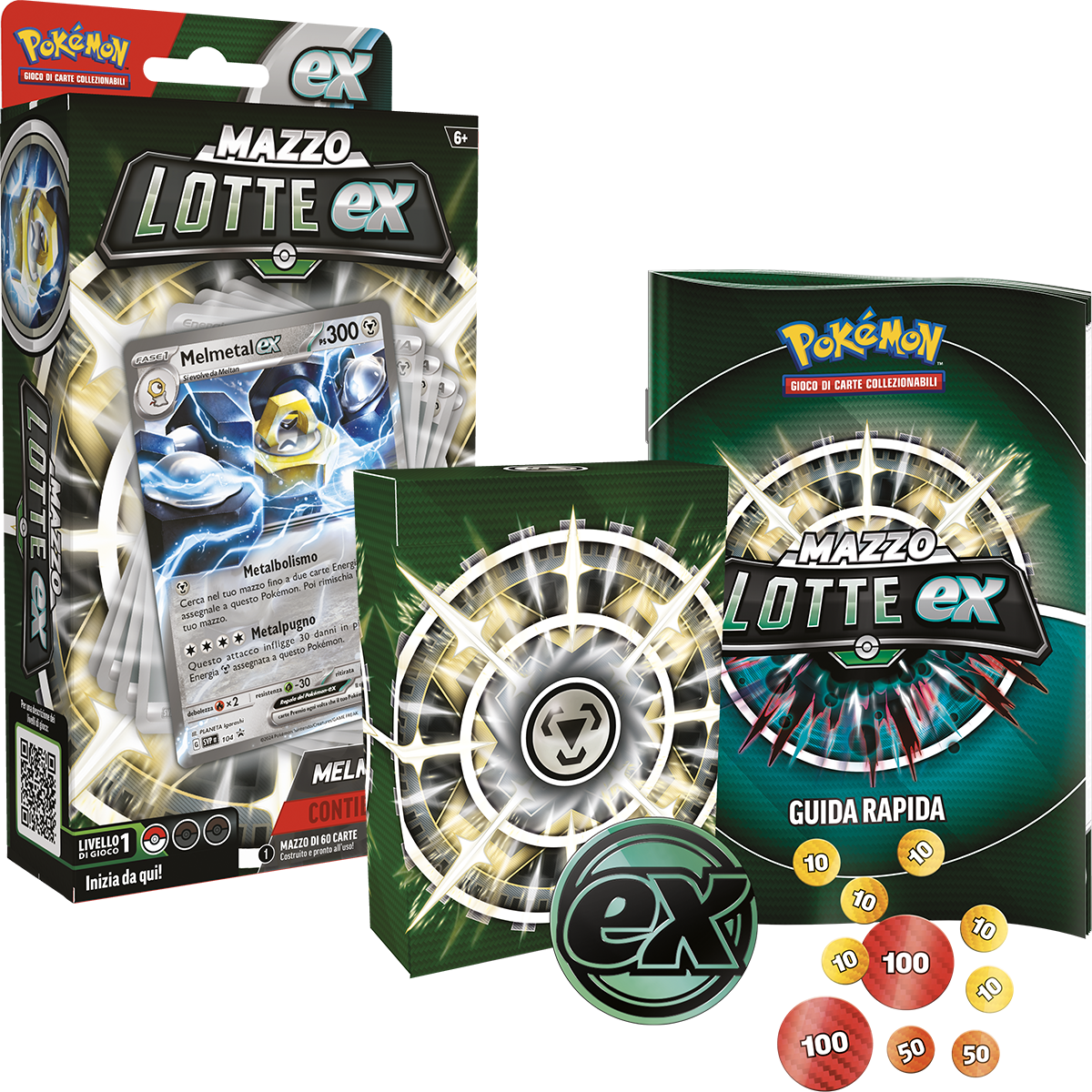 Pokémon mazzi lotte ex melmetal-ex e houndoom-ex - POKEMON