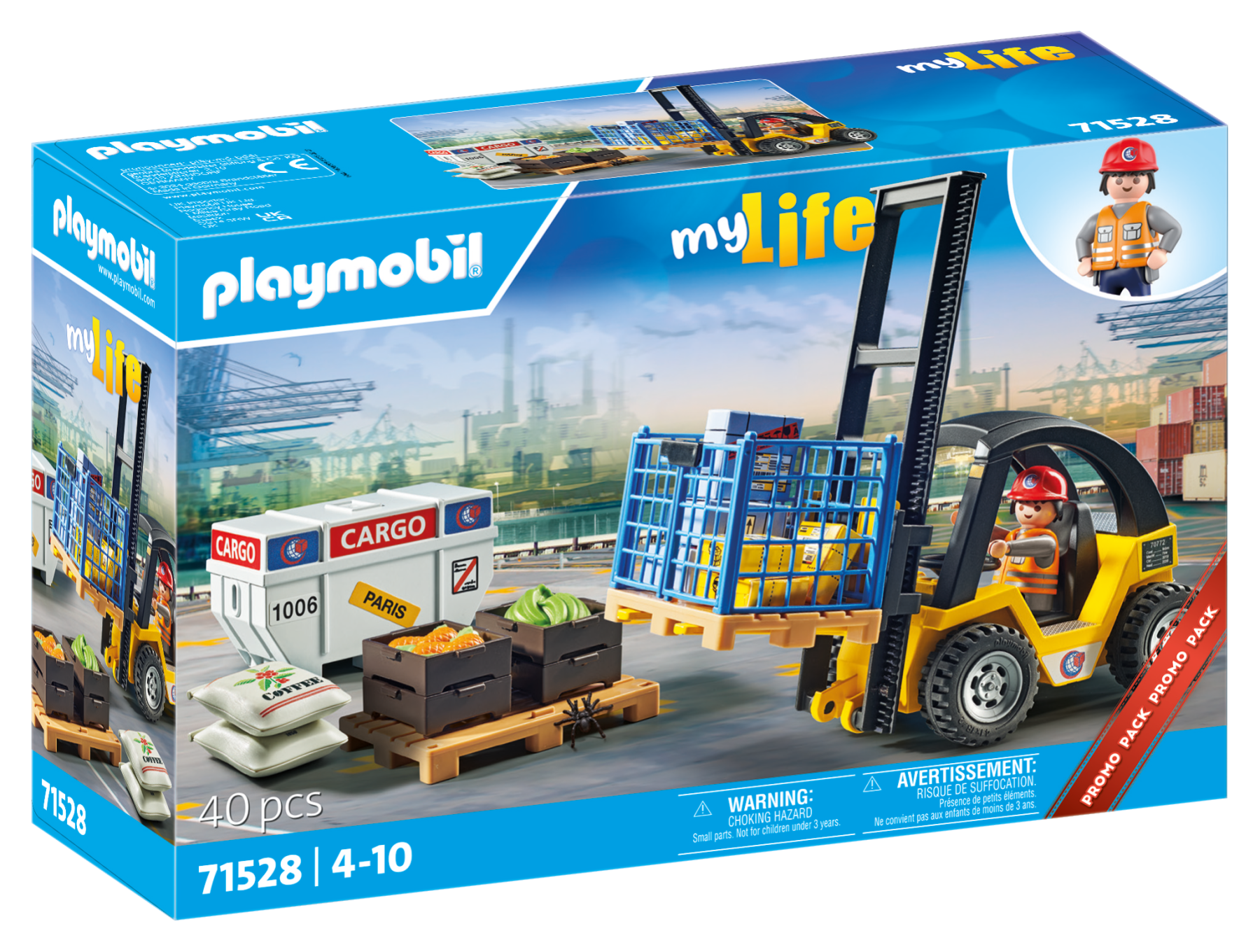 Playmobil promo pack 71528 carrello elevatore per bambini dai 4 anni - Playmobil