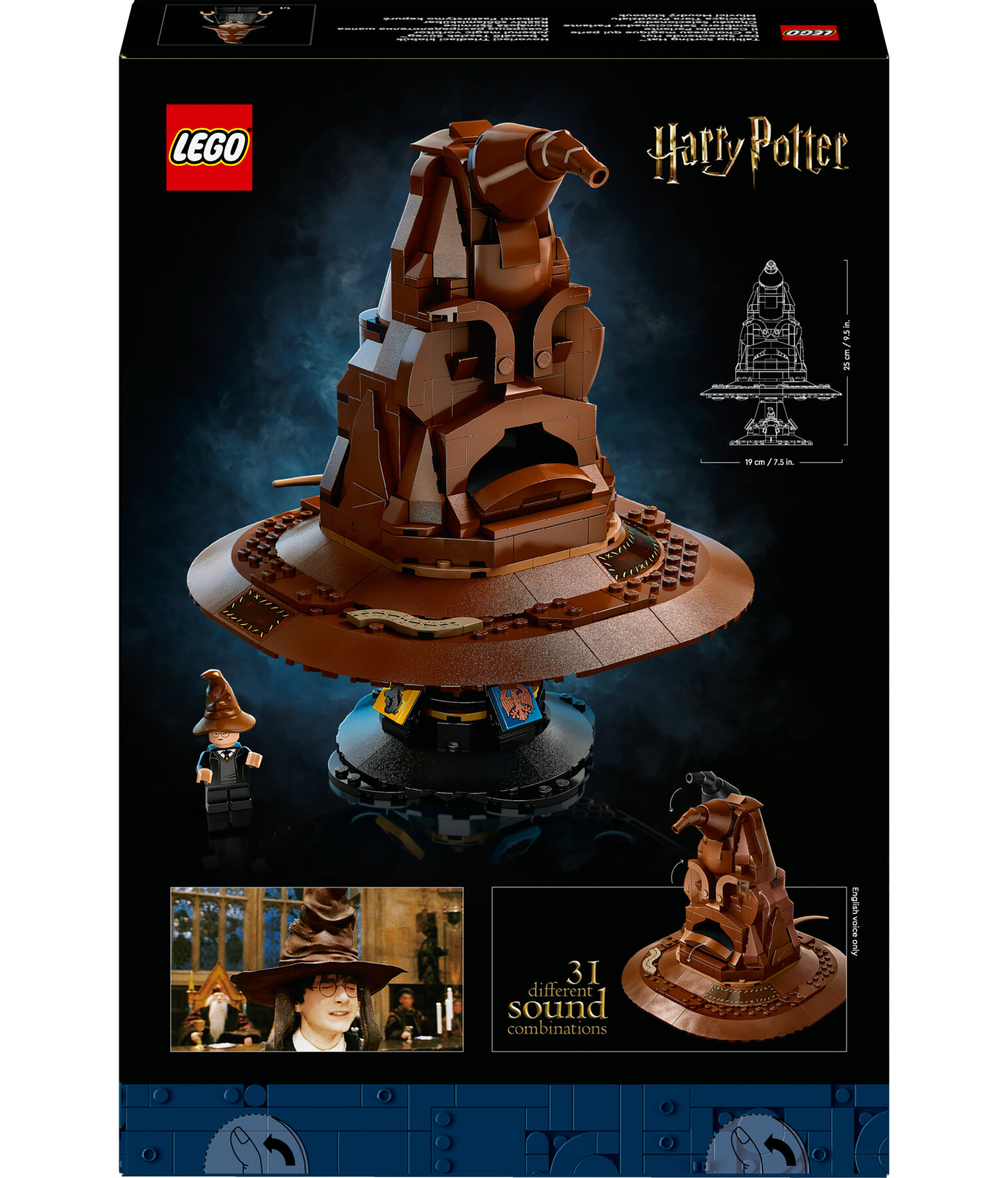 Lego harry potter 76429 cappello parlante di hogwarts con stemma delle case e 31 suoni, idea regalo per adulti, per lui e lei - Harry Potter, LEGO® Harry Potter™