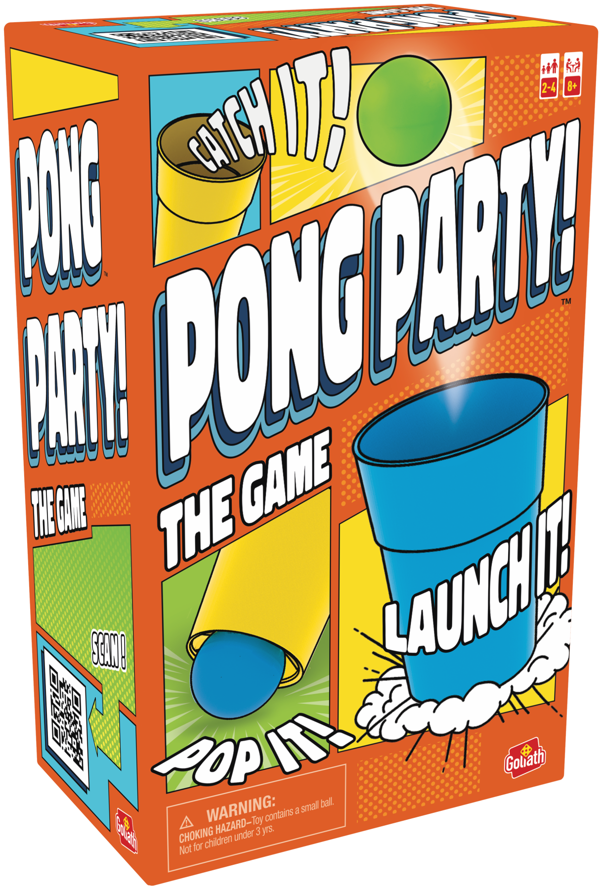Pong party - divertente gioco da fare in famiglia o con gli amici - a partire da 8 anni - 50 sfide da risolvere da soli o in squadra - gioco di abilità con palline da ping pong - da 2 a 4 giocatori. - 
