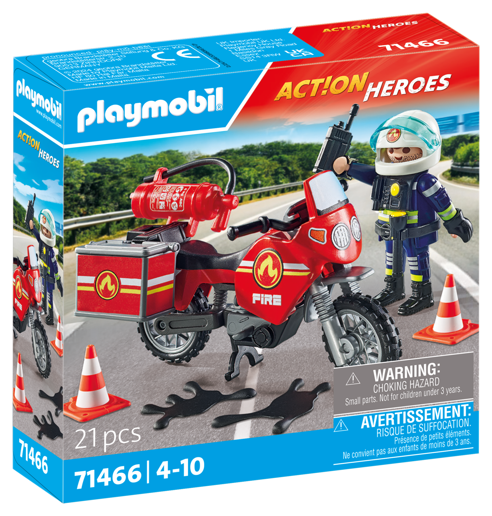 Playmobil 71466 moto dei pompieri per bambini dai 4 anni - Playmobil
