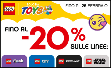 -20% sulle linee Lego Friends, City, Technic e Star Wars