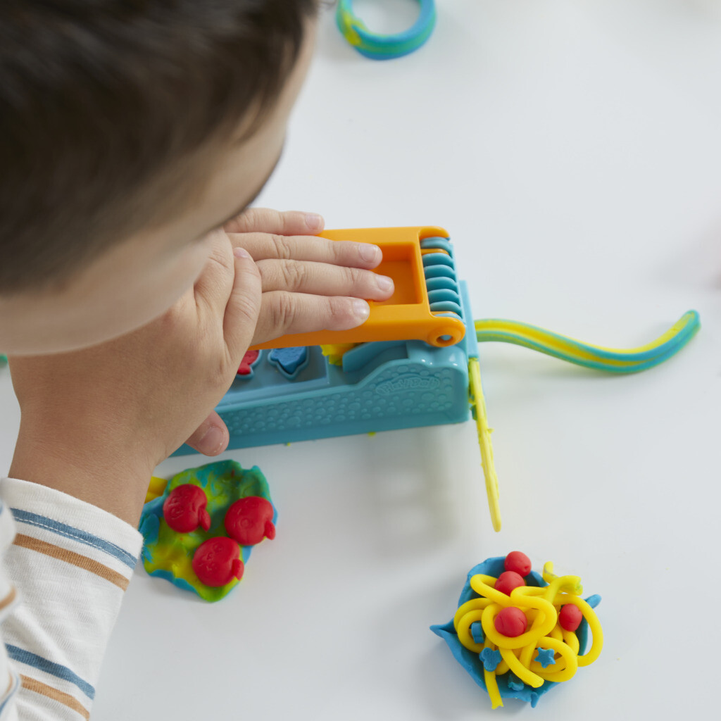Play-doh, la fabbrica del divertimento, playset di attività manuali, pasta modellabile in 3 colori - PLAY-DOH