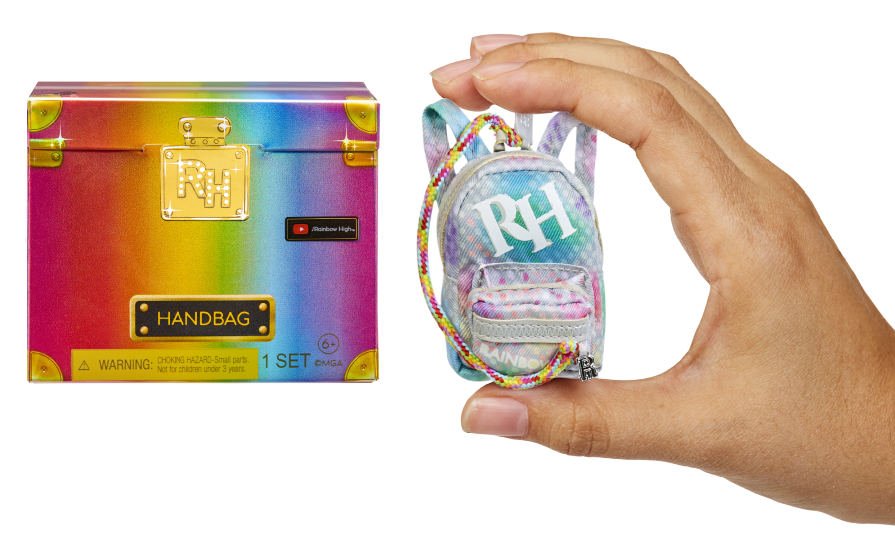 Rainbow high uovo di pasqua edizione 2024 - include sempre 1 bambola rainbow e 2 borse della serie accessories studio - Rainbow High