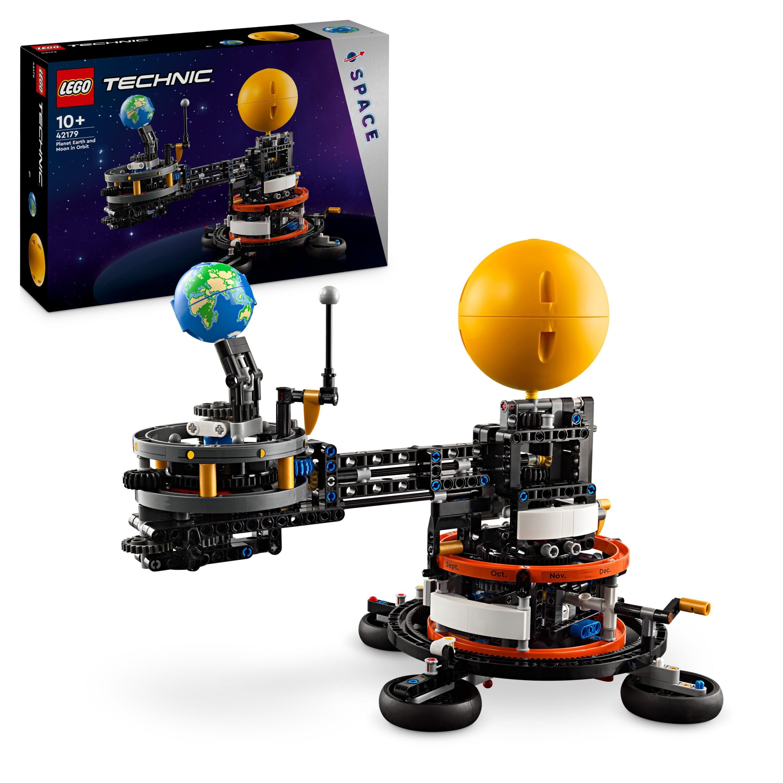 Lego technic 42179 pianeta terra e luna in orbita, giochi spaziali per bambini 10+, sistema solare da costruire con rotazione - LEGO TECHNIC