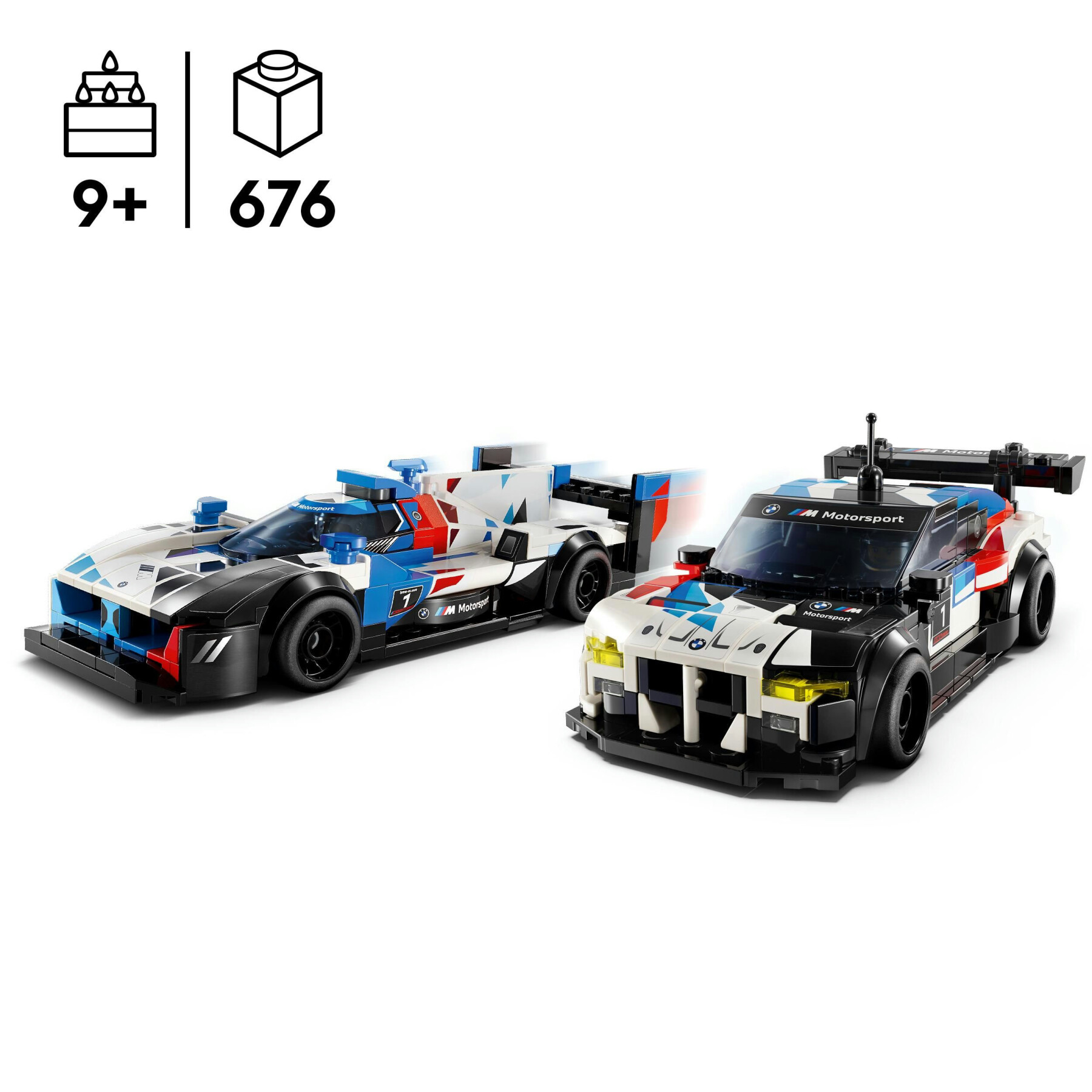 Lego speed champions 76922 auto da corsa bmw m4 gt3 e bmw m hybrid v8, 2 modellini di macchine giocattolo per bambini 9+ anni - LEGO SPEED CHAMPIONS