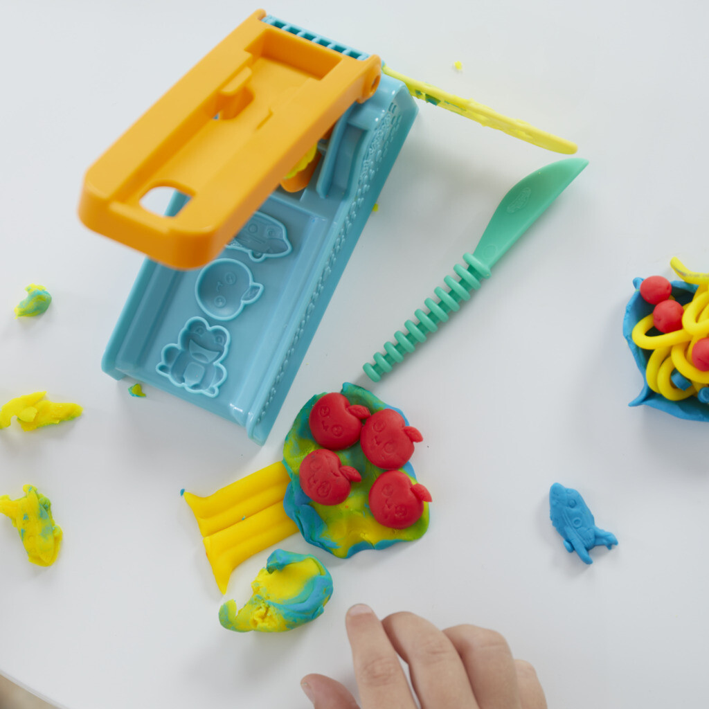 Play-doh, la fabbrica del divertimento, playset di attività manuali, pasta modellabile in 3 colori - PLAY-DOH