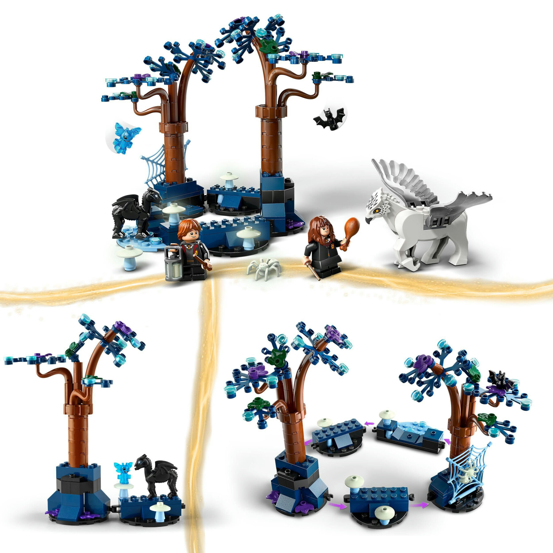 Lego harry potter 76432 foresta proibita: creature magiche, set con animali giocattolo fantasy, gioco per bambini di 8+ anni - Harry Potter, LEGO® Harry Potter™