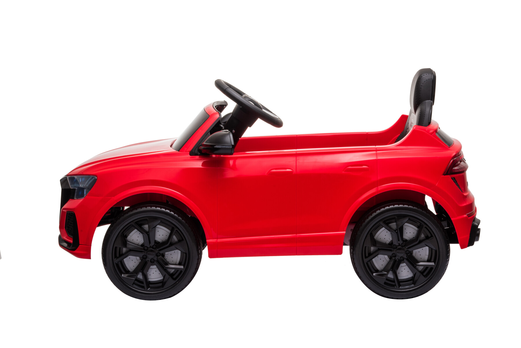 Auto elettrica per bambini audi rs q8 rossa 12v con r/c, ing. mp3 e usb, sedile in pelle, led - 