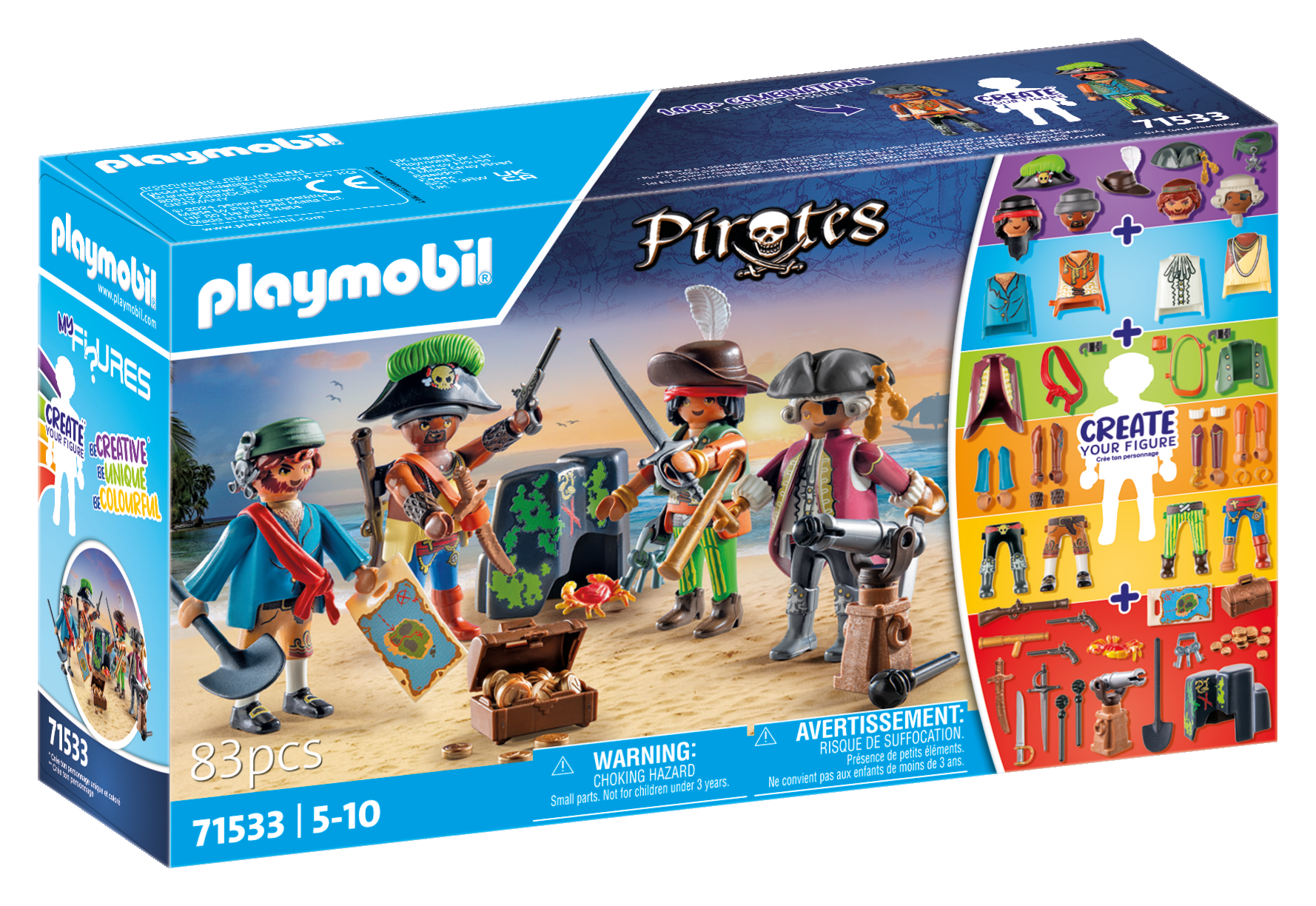 Playmobil my figures 71533 pirati per bambini dai 4 anni - Playmobil