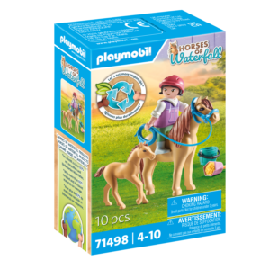 Playmobil horse of waterfall 71498 bambina con pony e puledro per bambini dai 4 anni - Playmobil