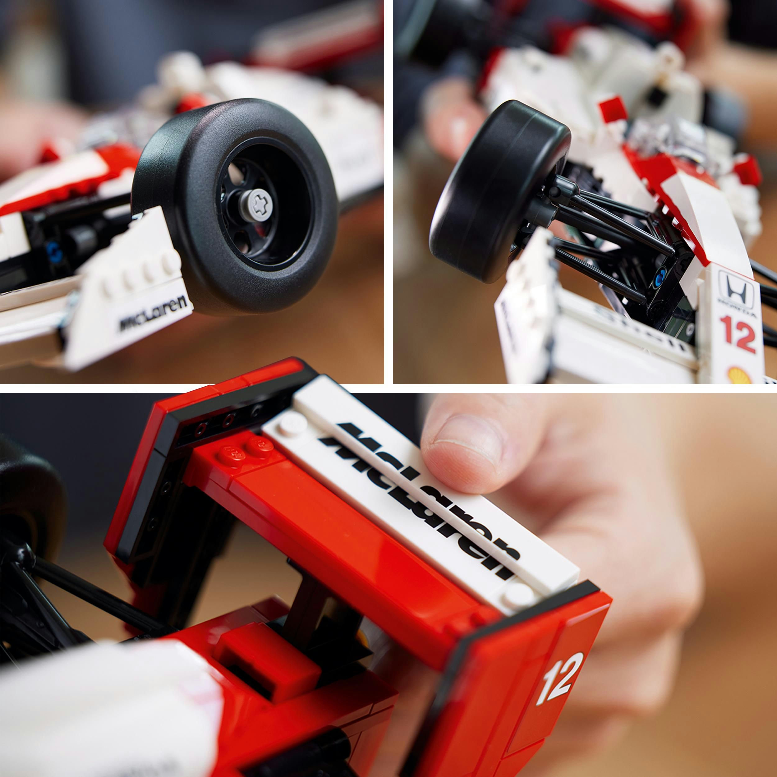 Lego icons 10330 mclaren mp4/4 e ayrton senna, modellino da costruire di auto da corsa f1 con minifigure, regalo per adulti - Lego, LEGO ICONS