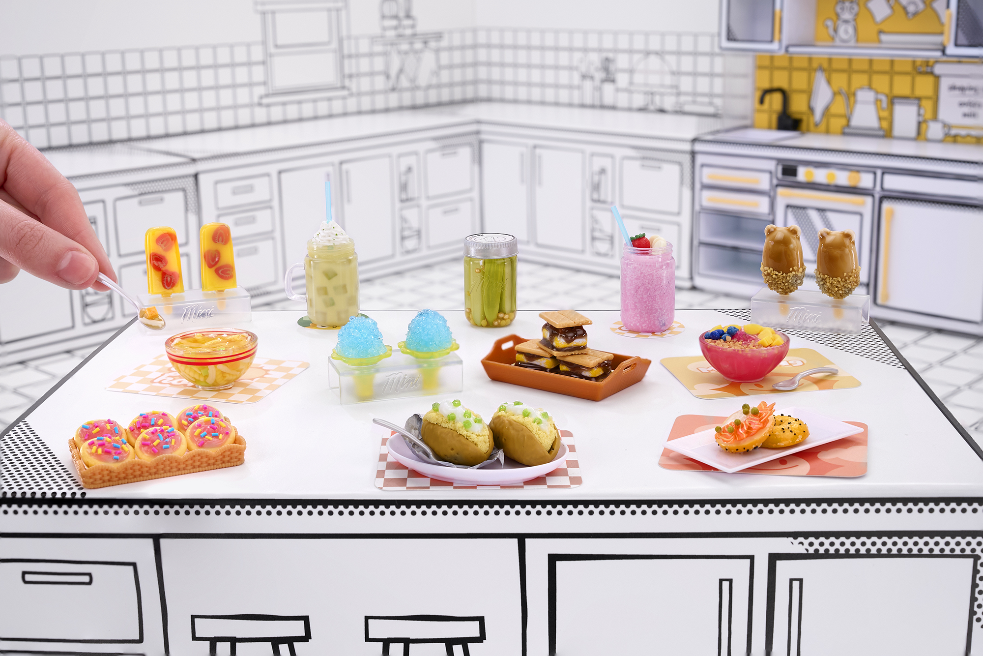 Miniverse make it mini food - cafe serie 3 - mini oggetti da collezione in una confezione misteriosa - gioco in resina fai-da-te - repliche di cibi, non commestibili - 